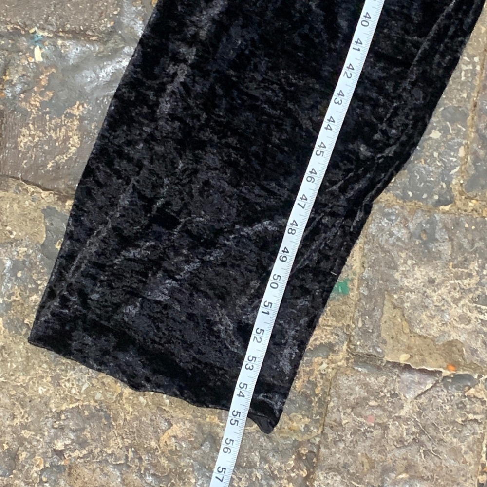 Colorifics Jumpsuit Medium Black Velvet Sequin Long Sleeve Made In Usa View 5